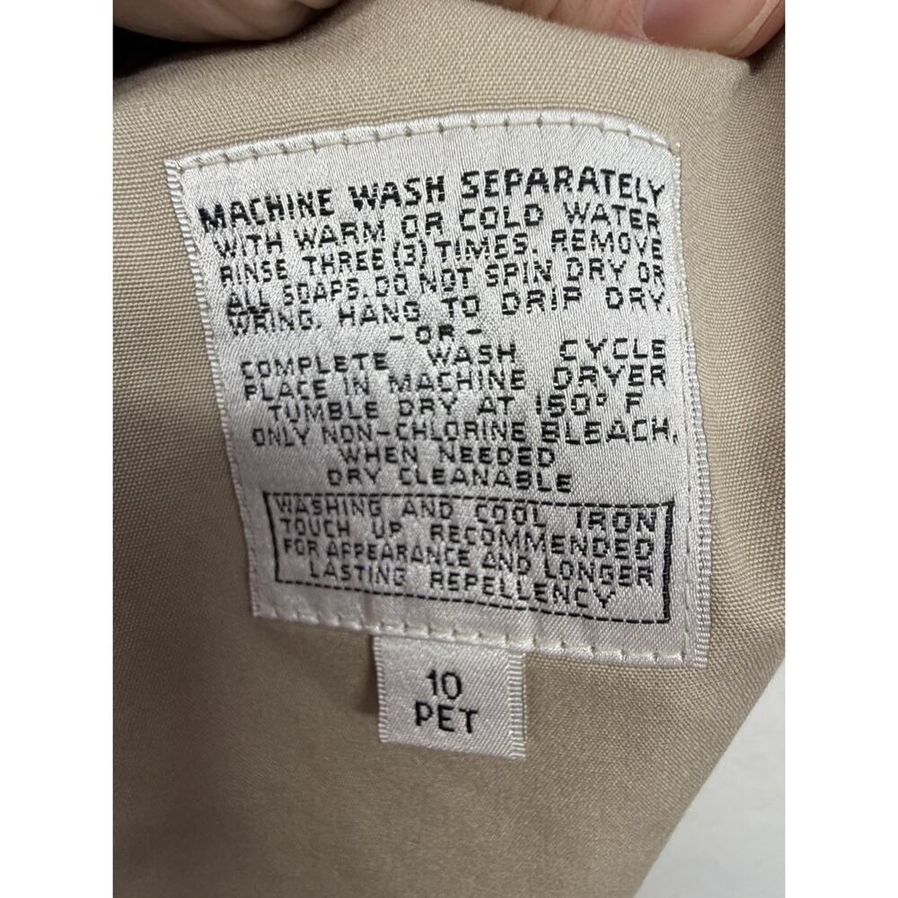Vintage London Fog Limited Edition Khaki Size 10 Petite Women Lined Trench Coat - Picture 13 of 16